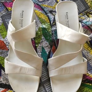 Karen Scott white sandals